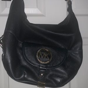 Michael Kors Black Pebble Leather Handbag